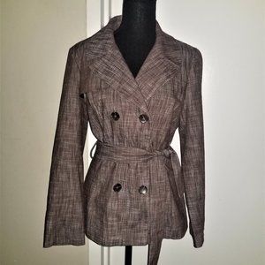 Sandro Brown Double Breasted Trench Blazer/Jacket - S